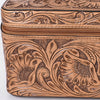 ADBG1251 American Darling Hand Tooled Leather Jewelry Case -Western Travel Bag