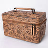 ADBG1251 American Darling Hand Tooled Leather Jewelry Case -Western Travel Bag