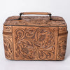 ADBG1251 American Darling Hand Tooled Leather Jewelry Case -Western Travel Bag