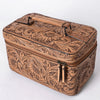 ADBG1251 American Darling Hand Tooled Leather Jewelry Case -Western Travel Bag