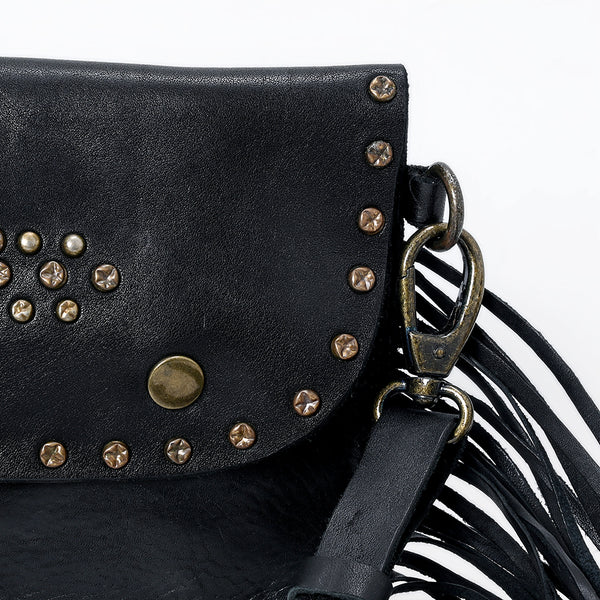 SWC147 Compact Leather Fringes Crossbody