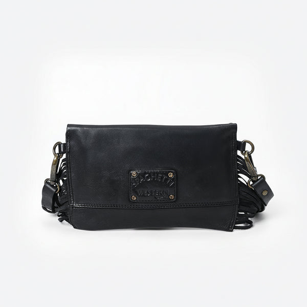 SWC147 Compact Leather Fringes Crossbody