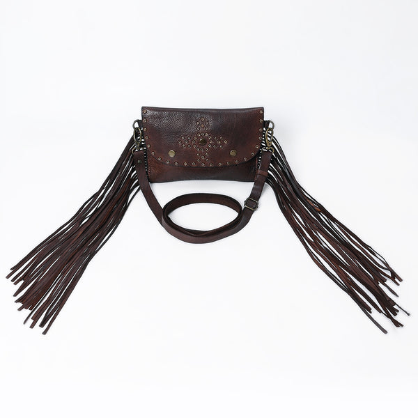 SWC147 Compact Leather Fringes Crossbody