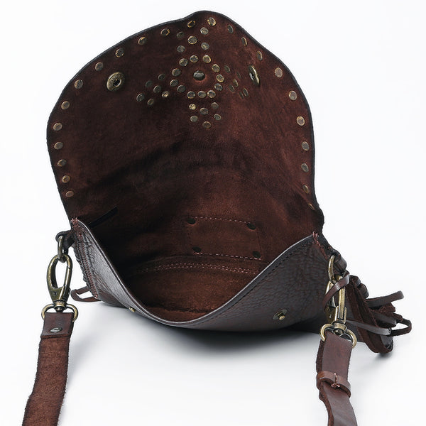 SWC147 Compact Leather Fringes Crossbody