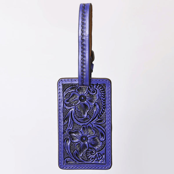 ADBG1462 American Darling Western Leather Hand-Tooled Card Holder with Strap | Genuine Leather Travel ID Tag