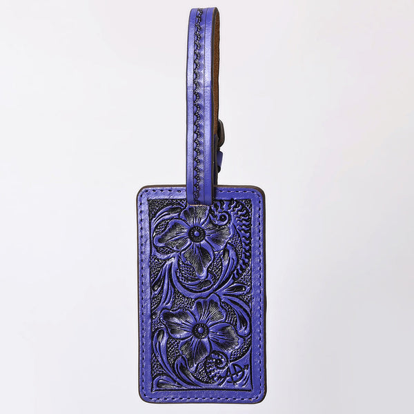 ADBG1462 American Darling Western Leather Hand-Tooled Card Holder with Strap | Genuine Leather Travel ID Tag