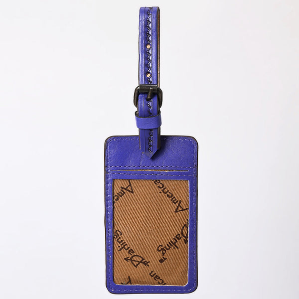 ADBG1462 American Darling Western Leather Hand-Tooled Card Holder with Strap | Genuine Leather Travel ID Tag