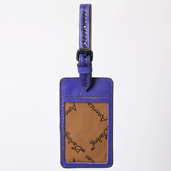 ADBG1462 American Darling Western Leather Hand-Tooled Card Holder with Strap | Genuine Leather Travel ID Tag