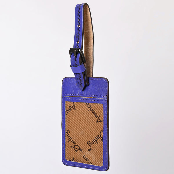ADBG1462 American Darling Western Leather Hand-Tooled Card Holder with Strap | Genuine Leather Travel ID Tag