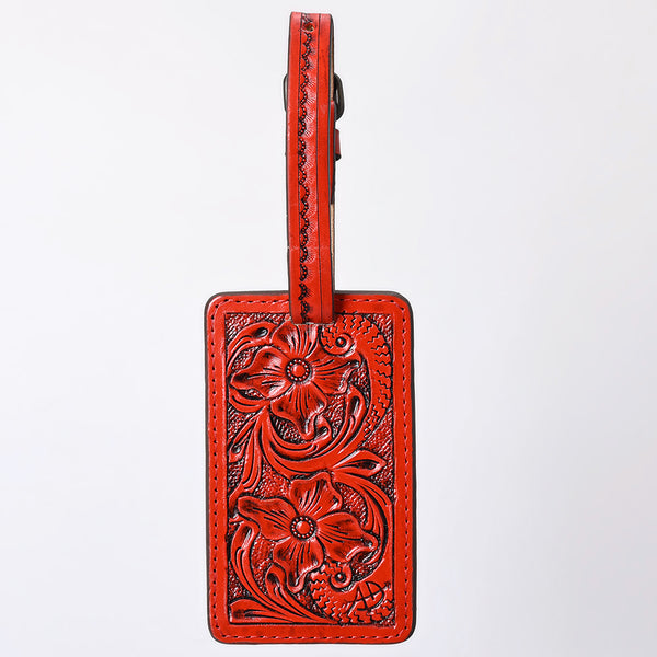 ADBG1462 American Darling Western Leather Hand-Tooled Card Holder with Strap | Genuine Leather Travel ID Tag