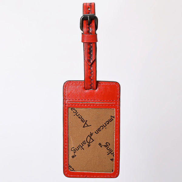 ADBG1462 American Darling Western Leather Hand-Tooled Card Holder with Strap | Genuine Leather Travel ID Tag