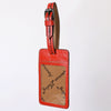 ADBG1462 American Darling Western Leather Hand-Tooled Card Holder with Strap | Genuine Leather Travel ID Tag