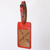ADBG1462 American Darling Western Leather Hand-Tooled Card Holder with Strap | Genuine Leather Travel ID Tag