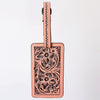 ADBG1462 American Darling Western Leather Hand-Tooled Card Holder with Strap | Genuine Leather Travel ID Tag