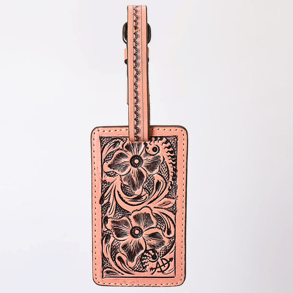ADBG1462 American Darling Western Leather Hand-Tooled Card Holder with Strap | Genuine Leather Travel ID Tag