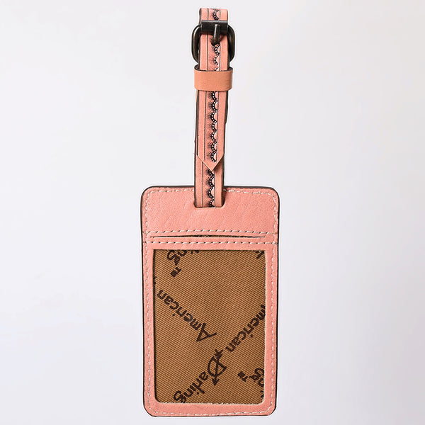 ADBG1462 American Darling Western Leather Hand-Tooled Card Holder with Strap | Genuine Leather Travel ID Tag