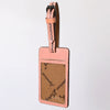 ADBG1462 American Darling Western Leather Hand-Tooled Card Holder with Strap | Genuine Leather Travel ID Tag