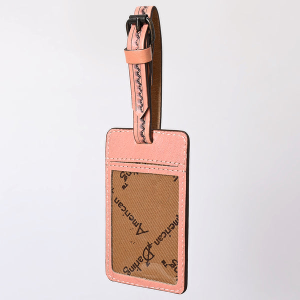 ADBG1462 American Darling Western Leather Hand-Tooled Card Holder with Strap | Genuine Leather Travel ID Tag