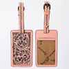 ADBG1462 American Darling Western Leather Hand-Tooled Card Holder with Strap | Genuine Leather Travel ID Tag