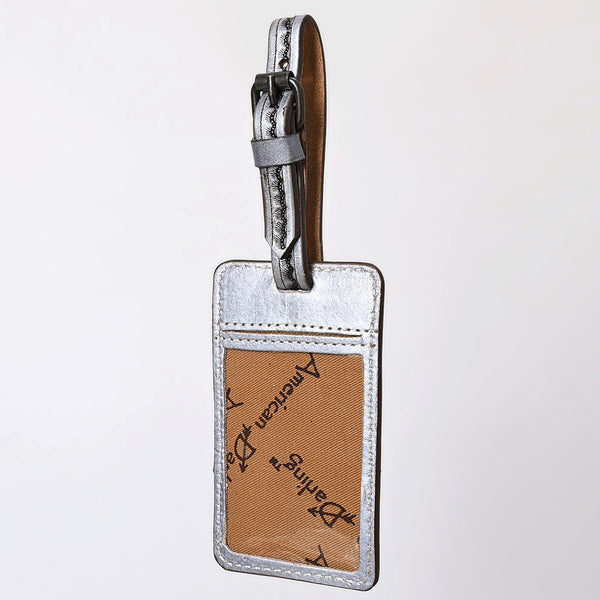 ADBG1462 American Darling Western Leather Hand-Tooled Card Holder with Strap | Genuine Leather Travel ID Tag
