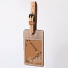 ADBG1462 American Darling Western Leather Hand-Tooled Card Holder with Strap | Genuine Leather Travel ID Tag