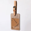 ADBG1462 American Darling Western Leather Hand-Tooled Card Holder with Strap | Genuine Leather Travel ID Tag