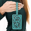 ADBG1462 American Darling Western Leather Hand-Tooled Card Holder with Strap | Genuine Leather Travel ID Tag