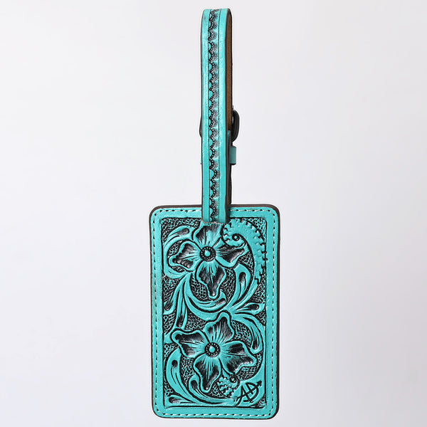 ADBG1462 American Darling Western Leather Hand-Tooled Card Holder with Strap | Genuine Leather Travel ID Tag