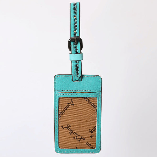 ADBG1462 American Darling Western Leather Hand-Tooled Card Holder with Strap | Genuine Leather Travel ID Tag
