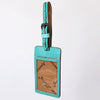 ADBG1462 American Darling Western Leather Hand-Tooled Card Holder with Strap | Genuine Leather Travel ID Tag