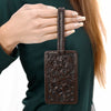 ADBG1462 American Darling Western Leather Hand-Tooled Card Holder with Strap | Genuine Leather Travel ID Tag