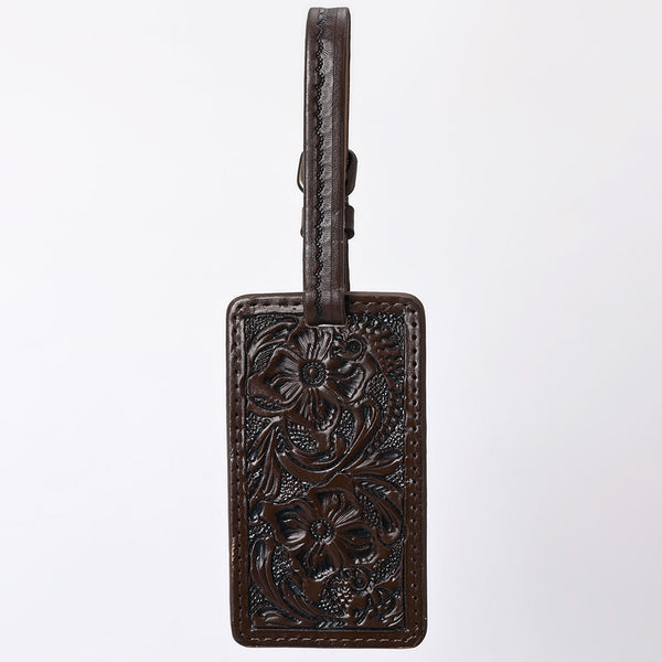 ADBG1462 American Darling Western Leather Hand-Tooled Card Holder with Strap | Genuine Leather Travel ID Tag