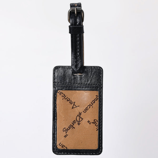 ADBG1462 American Darling Western Leather Hand-Tooled Card Holder with Strap | Genuine Leather Travel ID Tag