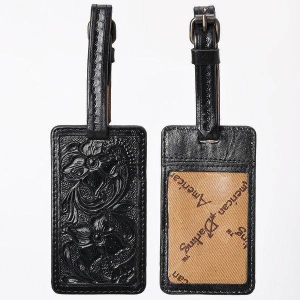 ADBG1462 American Darling Western Leather Hand-Tooled Card Holder with Strap | Genuine Leather Travel ID Tag