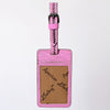 ADBG1462 American Darling Western Pink Leather Hand-Tooled Card Holder with Strap | Genuine Leather Travel ID Tag