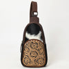 OHG187 Sling Hand Tooled Genuine western Leather women bag