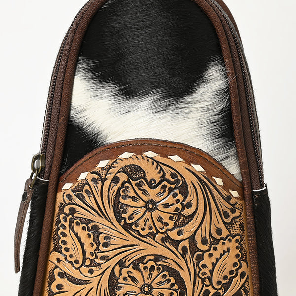 OHG187 Sling Hand Tooled Genuine western Leather women bag