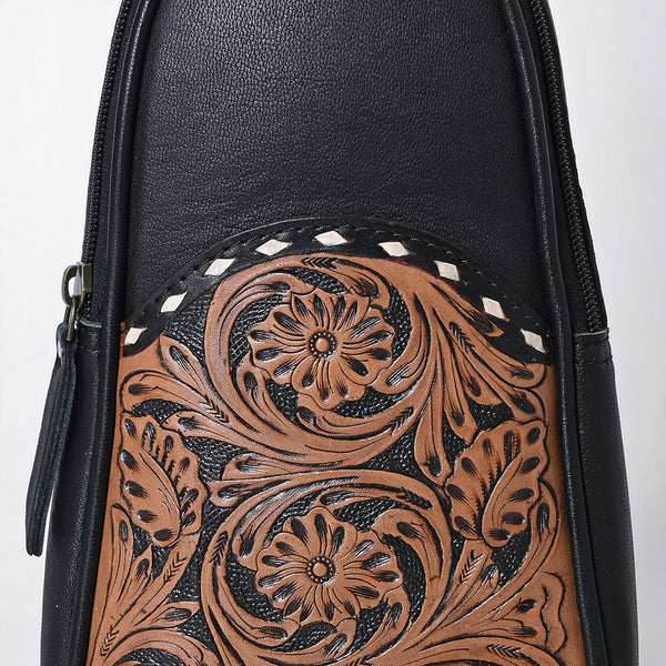 OHG188 Sling Hand Tooled Genuine Western Leather Women Bag