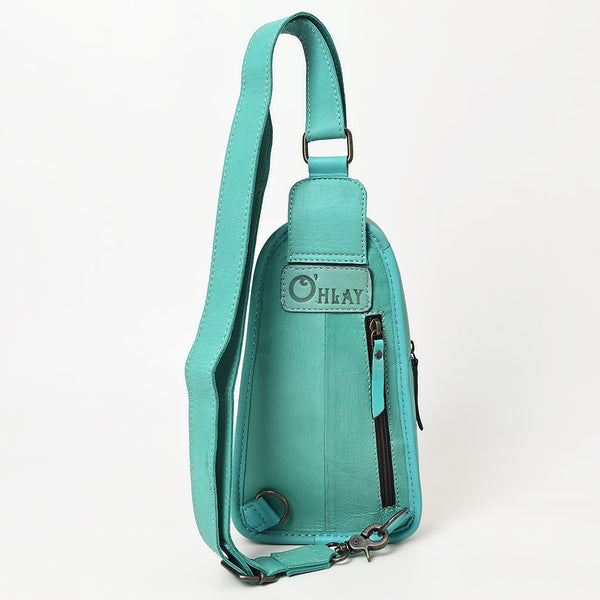 OHG188 Sling Hand Tooled Genuine Western Leather Women Bag