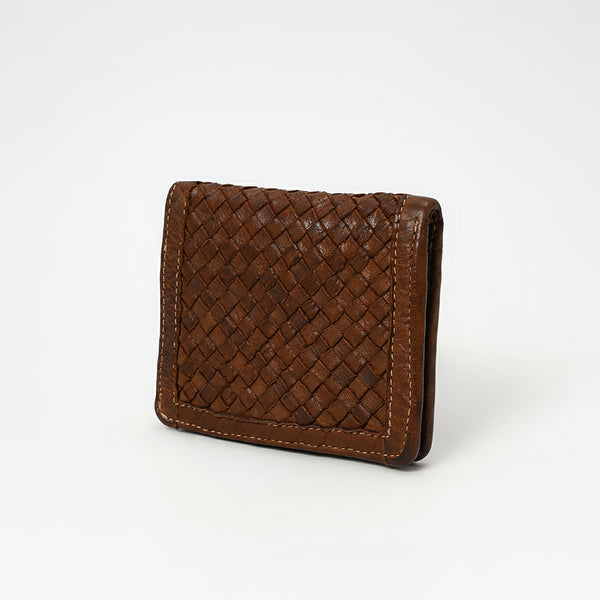 SWM111 Cavellia - Leather Woven Wallet