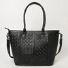ADBG1480 American Darling Hand Tooled Western Leather Tote Bag with Floral Carving & Tassel Genuine Leather