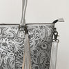 ADBG1480 American Darling Hand Tooled Western Leather Tote Bag with Floral Carving & Tassel Genuine Leather