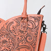 ADBG1473 American Darling Handcrafted Western Leather Tote Bag with Floral Tooled Detailing
