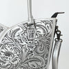 ADBG1473 American Darling Handcrafted Western Leather Tote Bag with Floral Tooled Detailing
