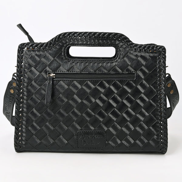 ADBG1474 American Darling Western Hand-Tooled Genuine Leather Clutch Bag with Floral Carving