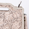 ADBG1474 American Darling Western Hand-Tooled Genuine Leather Clutch Bag with Floral Carving
