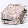 ADBG1474 American Darling Western Hand-Tooled Genuine Leather Clutch Bag with Floral Carving