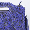 ADBG1474 American Darling Western Hand-Tooled Genuine Leather Clutch Bag with Floral Carving