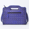 ADBG1474 American Darling Western Hand-Tooled Genuine Leather Clutch Bag with Floral Carving
