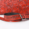 ADBG1474 American Darling Western Hand-Tooled Genuine Leather Clutch Bag with Floral Carving